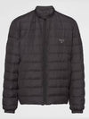 Triangle Logo Down Padded Jacket Black - PRADA - BALAAN 2