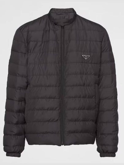 Triangle Logo Down Padded Jacket Black - PRADA - BALAAN 2