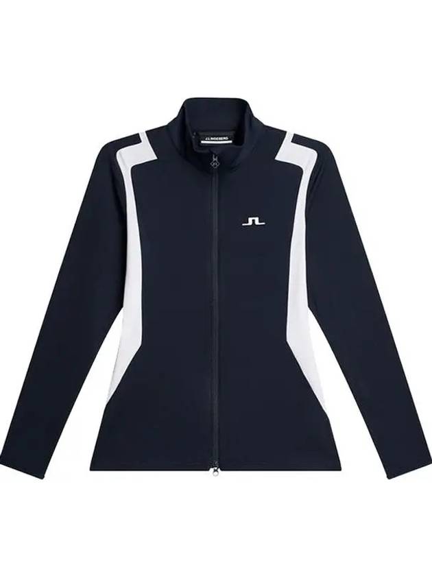 Women's Mae Zip Mid Layer Track Jacket Navy - J.LINDEBERG - BALAAN 2