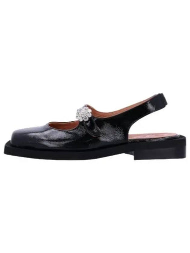 Mary Jane slingback shoes black - GANNI - BALAAN 1