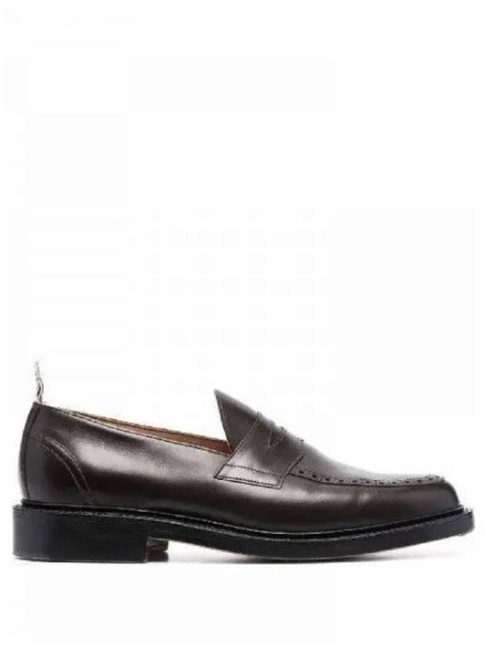 RWB Tab Leather Moccasin Loafers Brown - THOM BROWNE - BALAAN 2