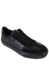 Round Toe Leather Low Top Sneakers Black - TOD'S - BALAAN 4