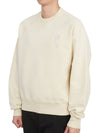 Big Heart Logo Sweatshirt White - AMI - BALAAN 5