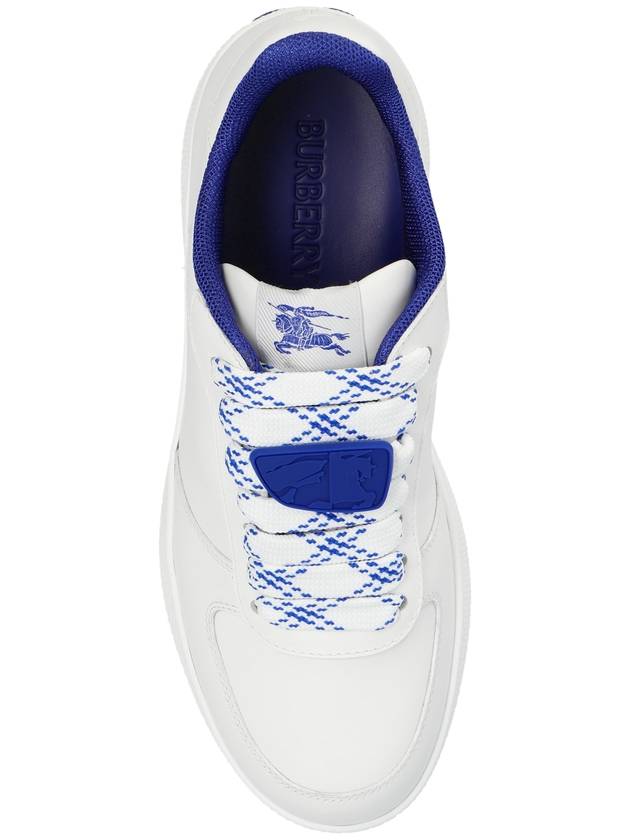 Stock Leather Low Top Sneakers White - BURBERRY - BALAAN 7