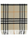 Wide Check Cashmere Scarf Beige - BURBERRY - BALAAN 2