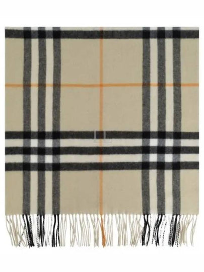 Wide Check Cashmere Scarf Beige - BURBERRY - BALAAN 2