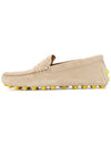 Gommino Bubble Suede Driving Shoes Beige - TOD'S - BALAAN.