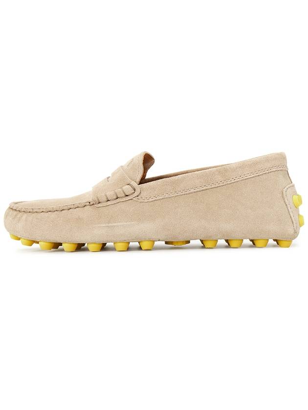 Gommino Bubble Suede Driving Shoes Beige - TOD'S - BALAAN 5