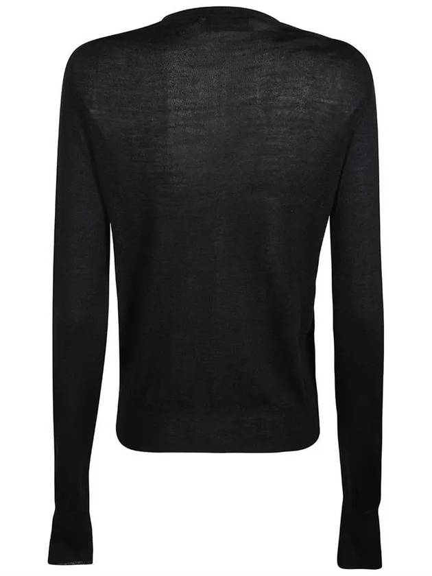 Women's Bea Jumper Embroidered Logo Knit Top Black - VIVIENNE WESTWOOD - BALAAN 4