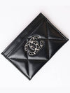 19 Quilted Lambskin Silver Chain Card Wallet Black - CHANEL - BALAAN 2