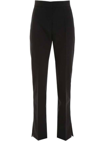 Women's Satin Striped Slacks Black - BURBERRY - BALAAN 1