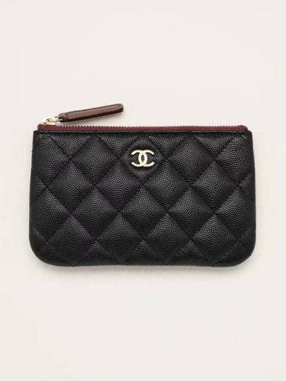 Gold CC Logo Small Calfskin Pouch Bag Black - CHANEL - BALAAN 2