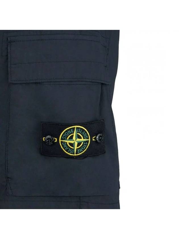 Men's Logo Patch Cargo Shorts Navy - STONE ISLAND - BALAAN 5