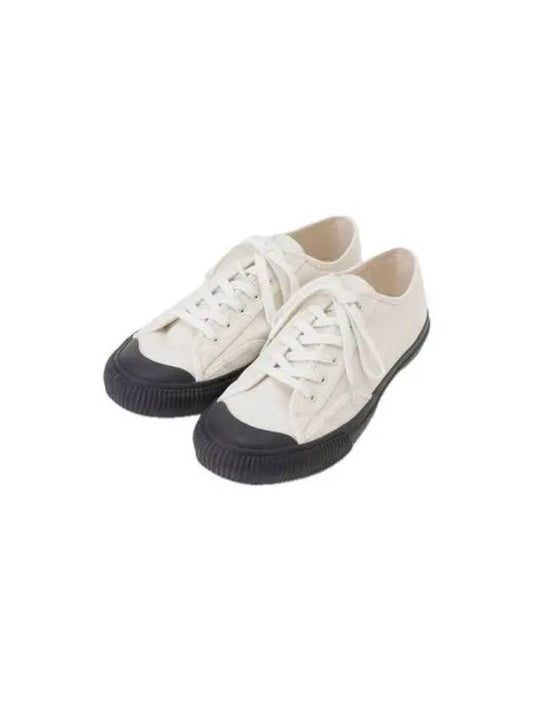 Yohji Yamamoto Women s White Y Cotton Canvas Rubber Heel Sneakers YQ E01 090 WHT - Y-3 - BALAAN 1