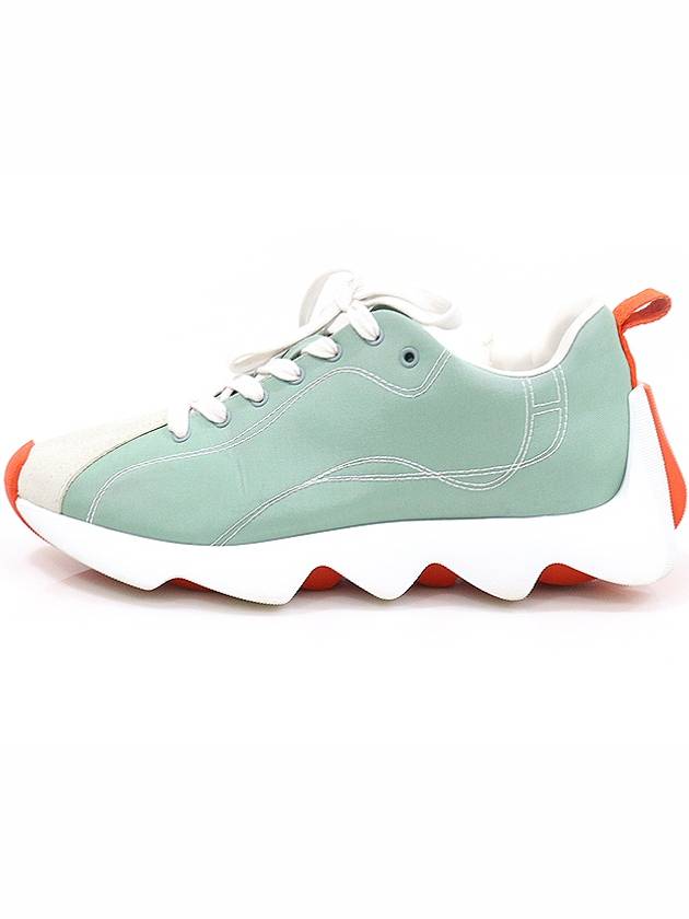 Hermes H221169Z VERT D EAU Verdot Technical Canvas Suede ENVOL Women s Sneakers 36 - HERMES - BALAAN 4