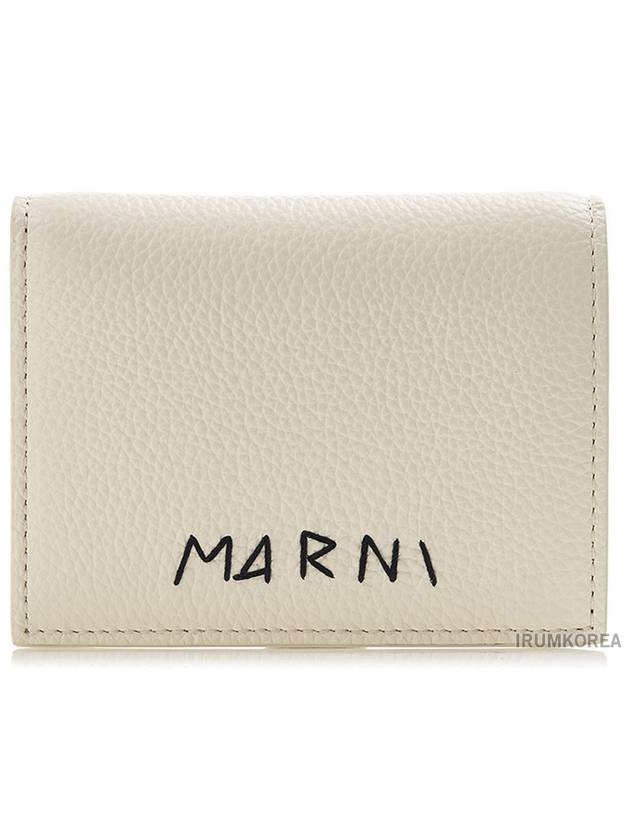 Leather Half Wallet Ivory - MARNI - BALAAN 2