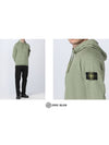 Men's Waffen Patch OLD Treatment Cotton Hoodie Sage Green - STONE ISLAND - BALAAN 6