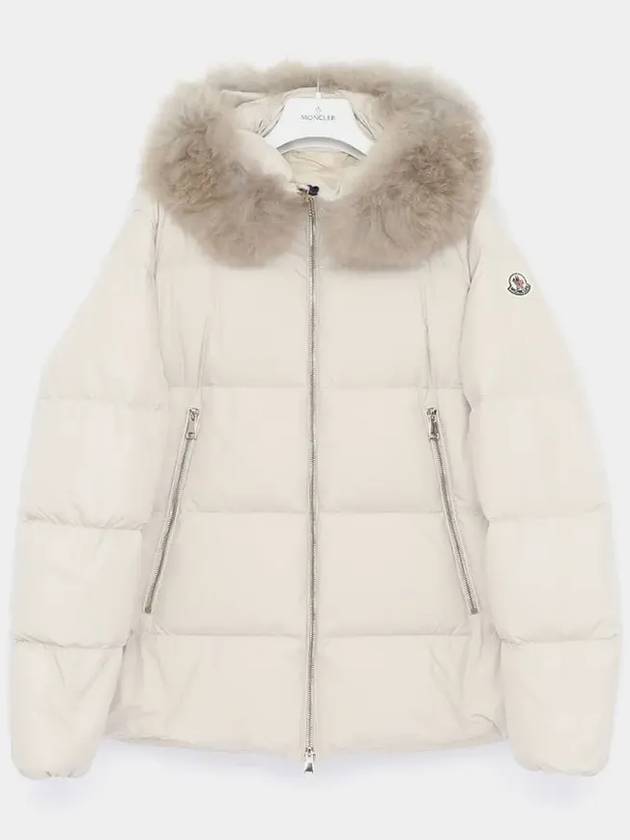 Laichefer Patch Logo Hooded Fur Padded Women s Jacket 1A00174 54AQE 051 LAICHEFUR - MONCLER - BALAAN 3