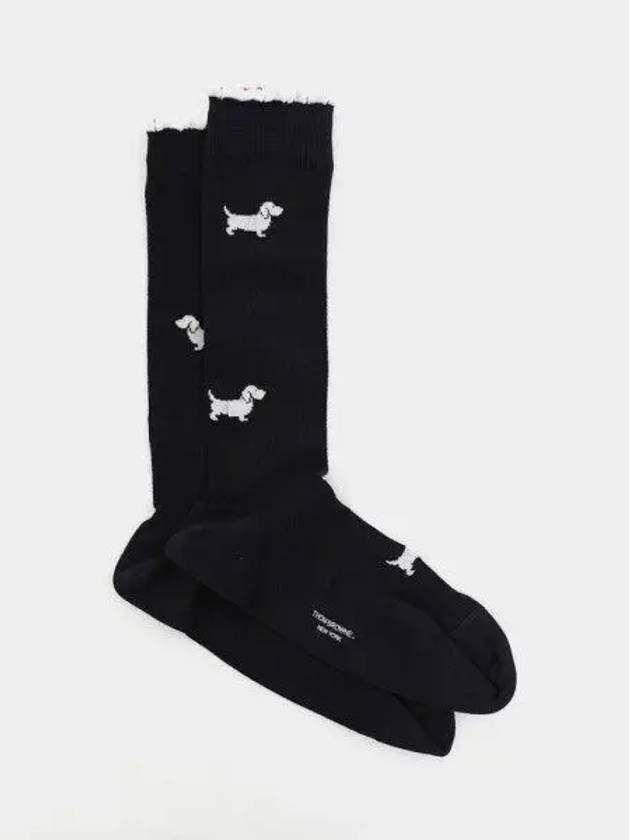 Hector Motif Scalloped Edge Socks Navy - THOM BROWNE - BALAAN 2