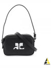 Camera Slim Leather Shoulder Bag Black - COURREGES - BALAAN 2