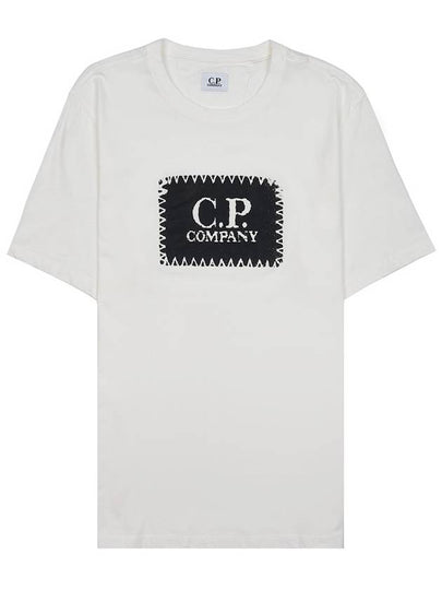 30/1 Jersey Label Style Logo Short Sleeve T-Shirt White - CP COMPANY - BALAAN 2