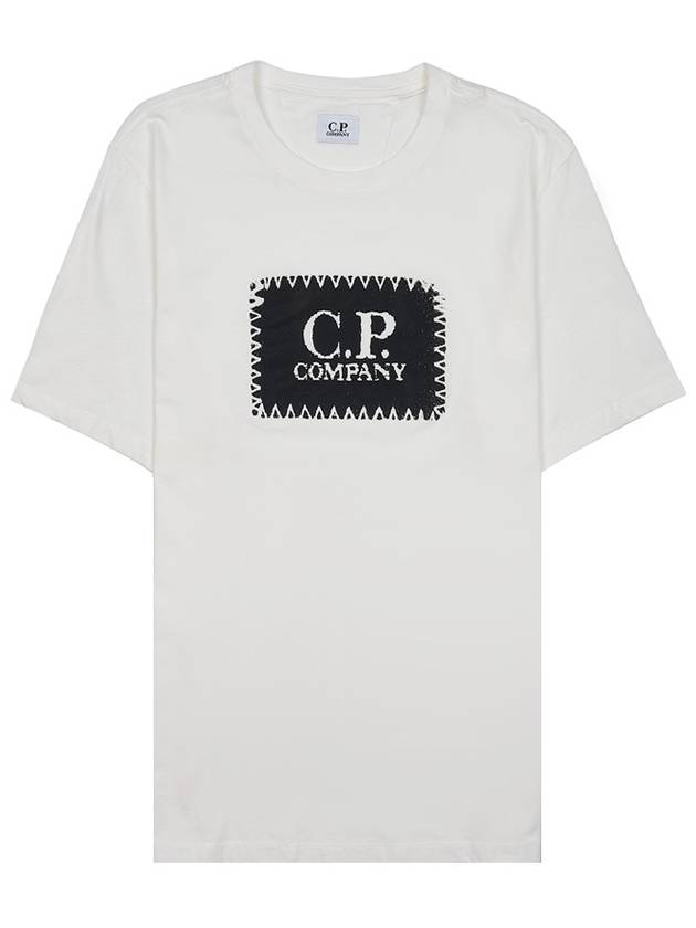 30/1 Jersey Label Style Logo Short Sleeve T-Shirt White - CP COMPANY - BALAAN 11