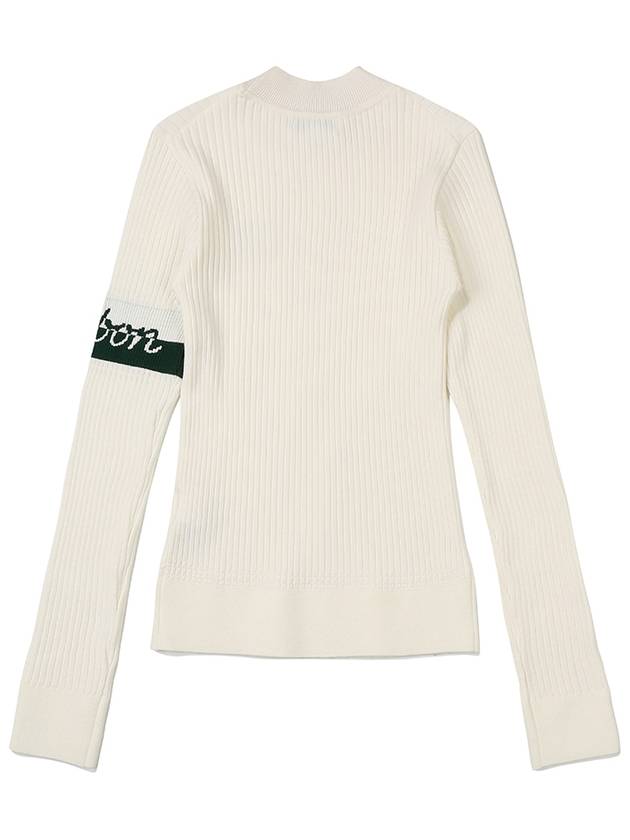 sleeve logo point basic knit IVORY WOMAN M3322PKT14IVY - MALBON GOLF - BALAAN 3