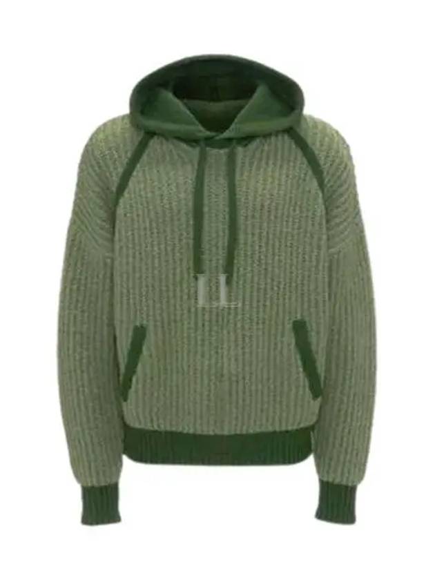 Hooded Rib Knit Top Olive - JW ANDERSON - BALAAN 2