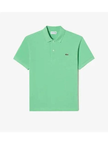 Men s French Regular Fit Basic Short Sleeve Polo Apple Green - LACOSTE - BALAAN 1