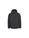 Techno Fabric Hooded Jacket Black - STONE ISLAND - BALAAN 2