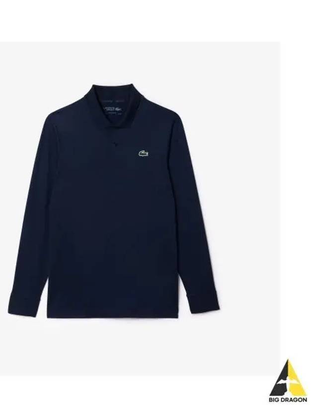 Men s Performance Long Sleeve Golf Polo Navy - LACOSTE - BALAAN 1