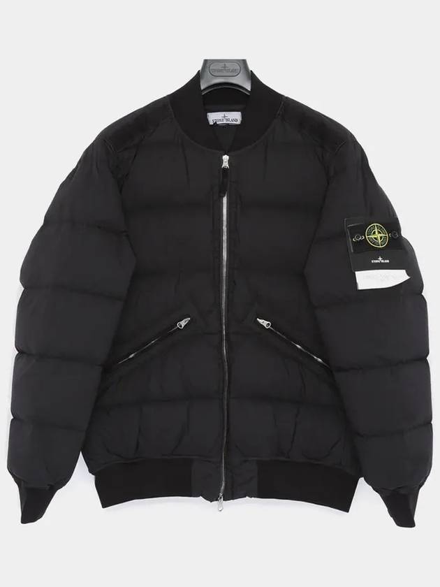 Wappen Logo Bomber Padding Jacket Black - STONE ISLAND - BALAAN 4