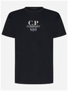 20/1 Jersey Boxy Logo Short Sleeve T-Shirt Black - CP COMPANY - BALAAN 2