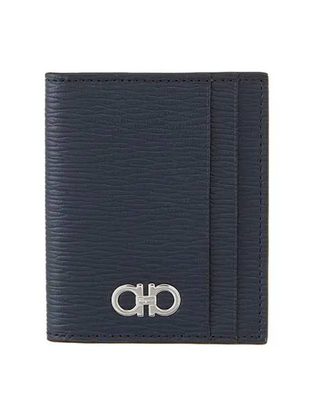 Gancini Card Wallet Ocean Blue - SALVATORE FERRAGAMO - BALAAN 3