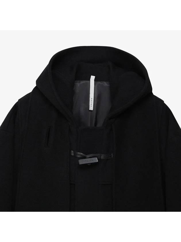 Cashmere muffler duffel coat black - NOIRER FOR WOMEN - BALAAN 5