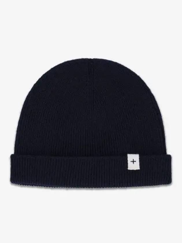 Logo Patch Knit Beanie Blue - JIL SANDER - BALAAN 2