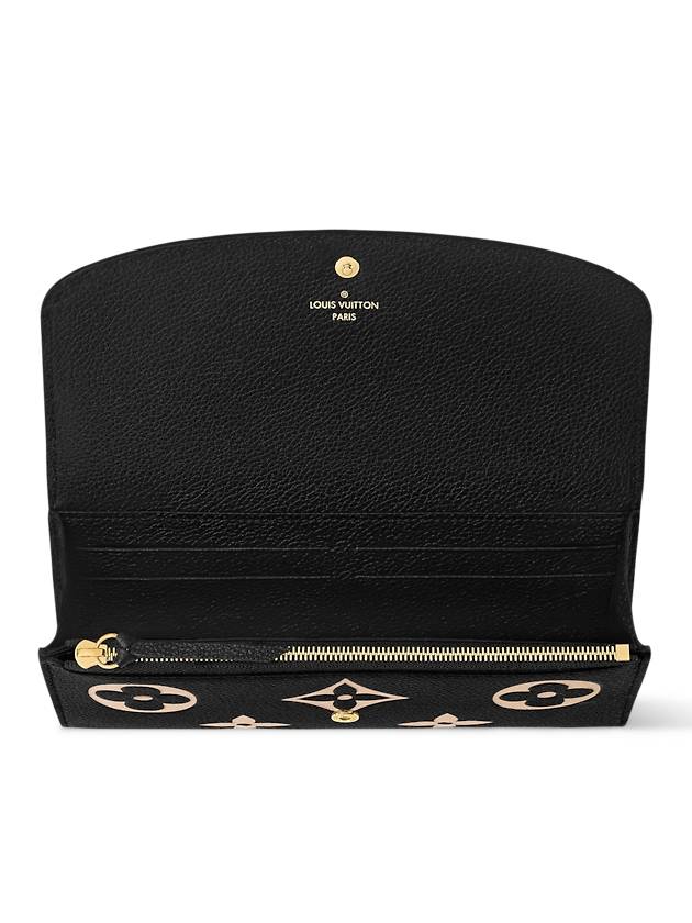 Emilie Bicolor Monogram Empreinte Leather Half Wallet Black - LOUIS VUITTON - BALAAN 4