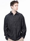 Men s W243SH02NYM Oversized String Denim Shirt Navy Indigo - CHANCE'S NOI - BALAAN 2