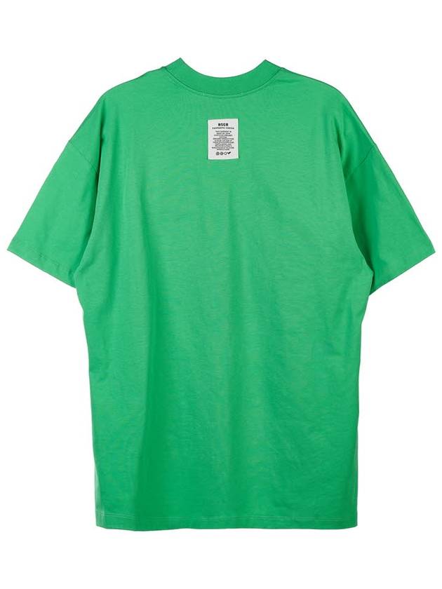 Fantastic Green Sustainable Cotton Short Sleeve T-Shirt Green - MSGM - BALAAN 3