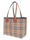 London Check Medium Cotton Tote Bag Archives Beige - BURBERRY - BALAAN 3