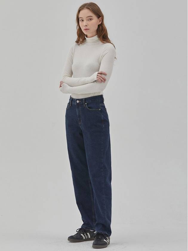 RYUL+WAI: Denim Brushed Tapered Pants Indigo - RYUL+WAI: - BALAAN 3