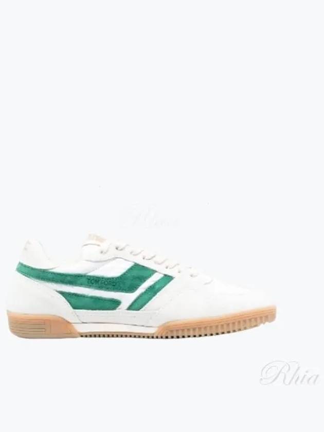 Jackson Suede Low Top Sneakers Green Ivory - TOM FORD - BALAAN 2