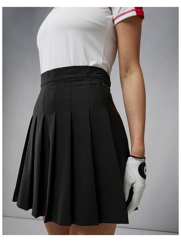 Women's Adina Golf Pleated Skirt Black - J.LINDEBERG - BALAAN 3