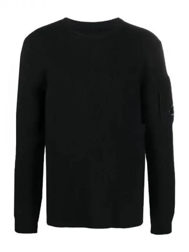 Lens Wappen Knit Top Black - CP COMPANY - BALAAN 2