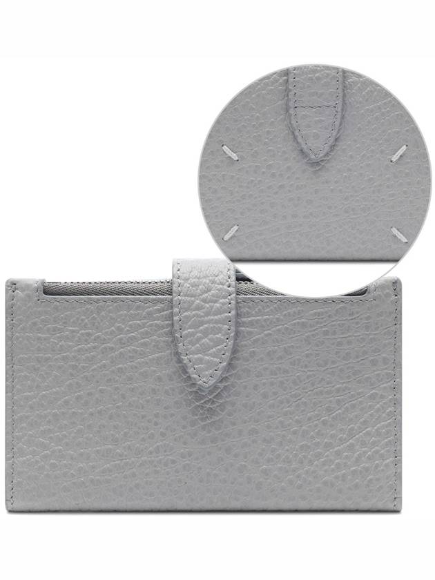 Iconic Stitch Leather Card Wallet Grey - MAISON MARGIELA - BALAAN 3