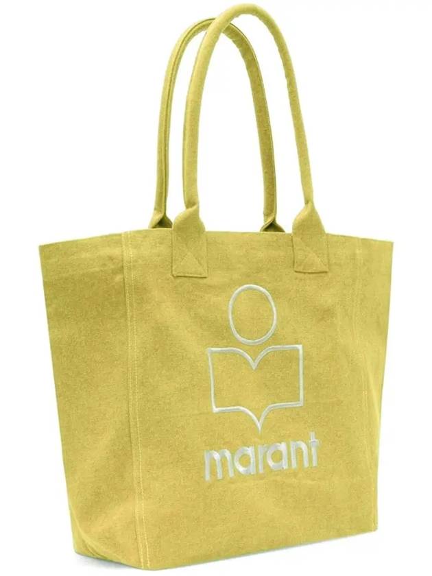 Yenky Embroidered Logo Large Shopper Tote Bag Yellow - ISABEL MARANT - BALAAN 4