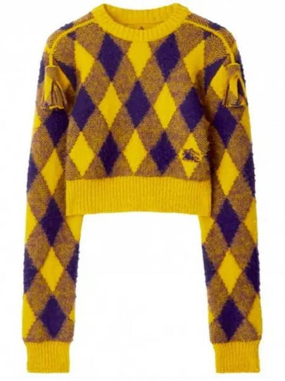 Argyle Wool Knit Top Yellow - BURBERRY - BALAAN 2