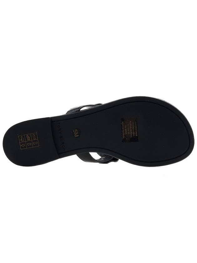 Women's Miller Leather Flip Flops Black - TORY BURCH - BALAAN 6