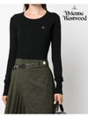 ORB Embroid Logo Knit Top Black - VIVIENNE WESTWOOD - BALAAN 3