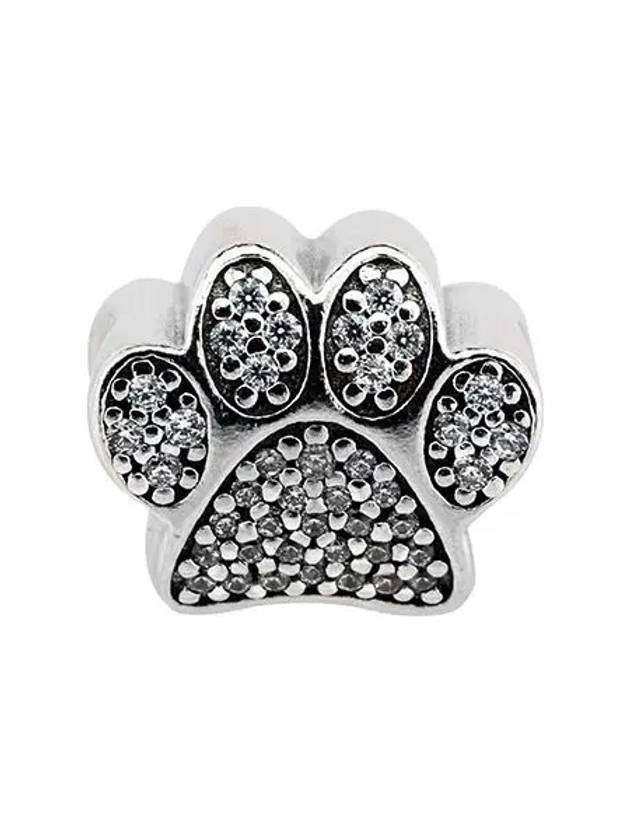 Sparkling Paw Print Bracelet Charm Silver - PANDORA - BALAAN 2